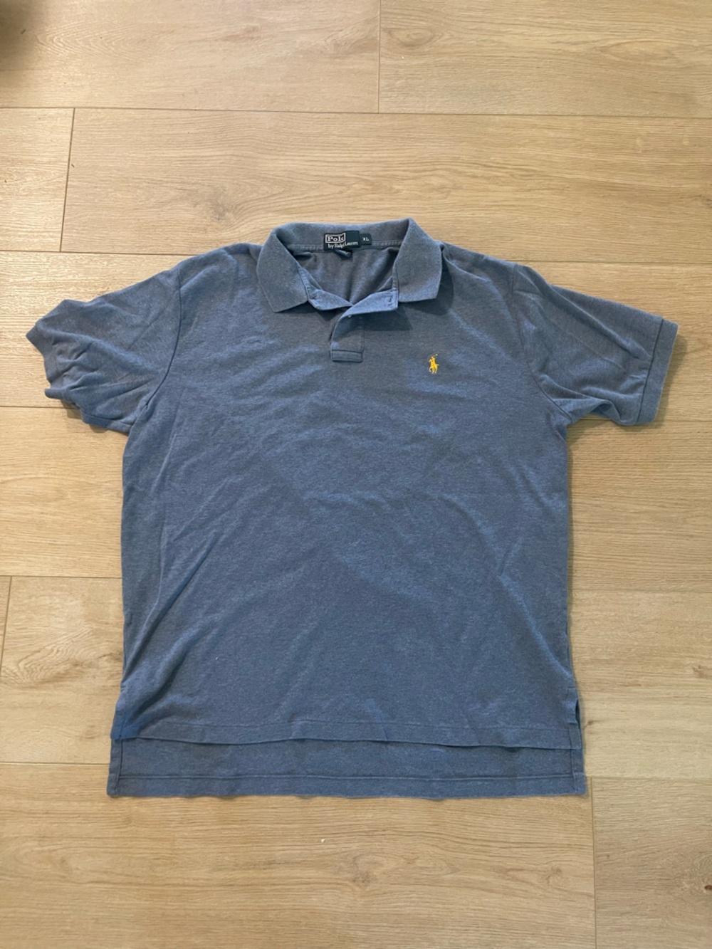 Ralph Lauren Men's Heather Navy Polo with Yellow Pony